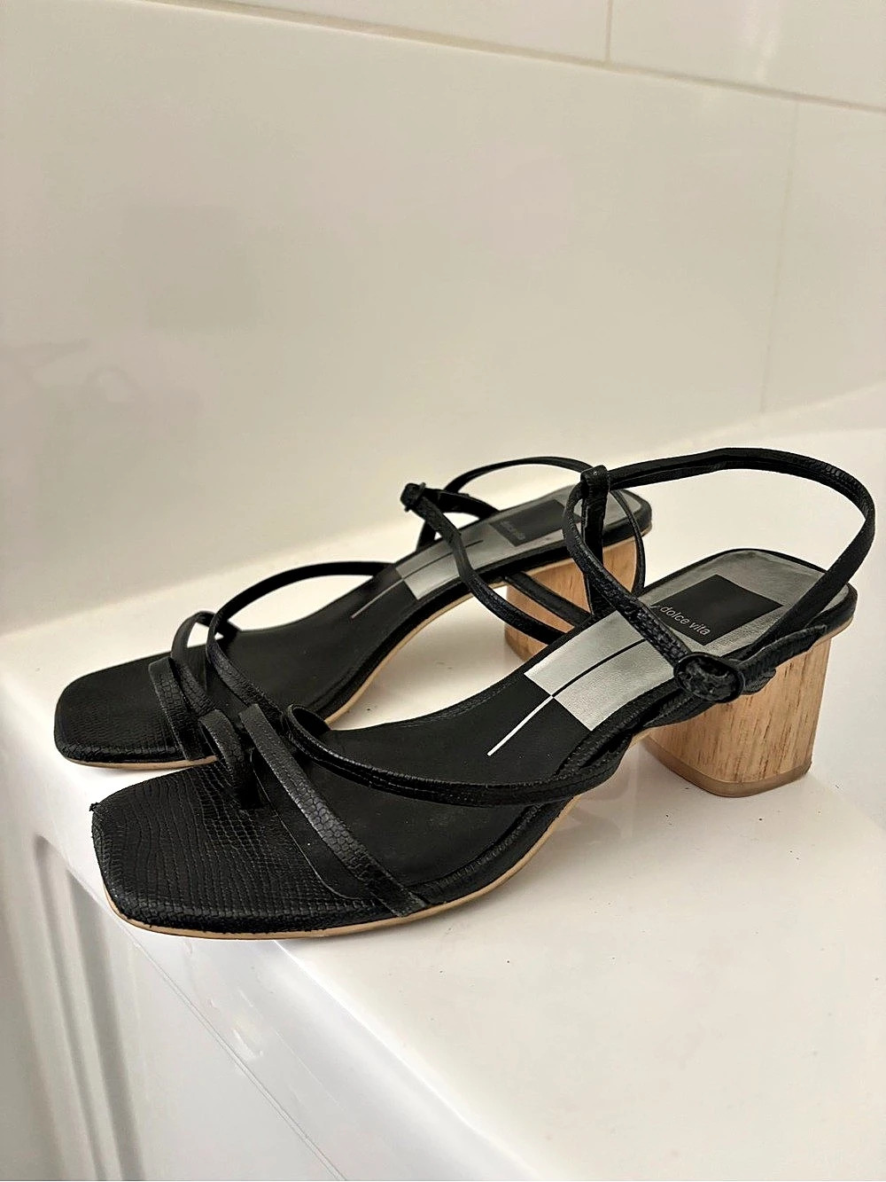 Dolce Vita DV Dolce Vita Saffina Strappy Sandals DV Saffina Black Strappy
